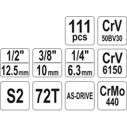 YATO YT-38831 - 111 Elementów - specyfikacja