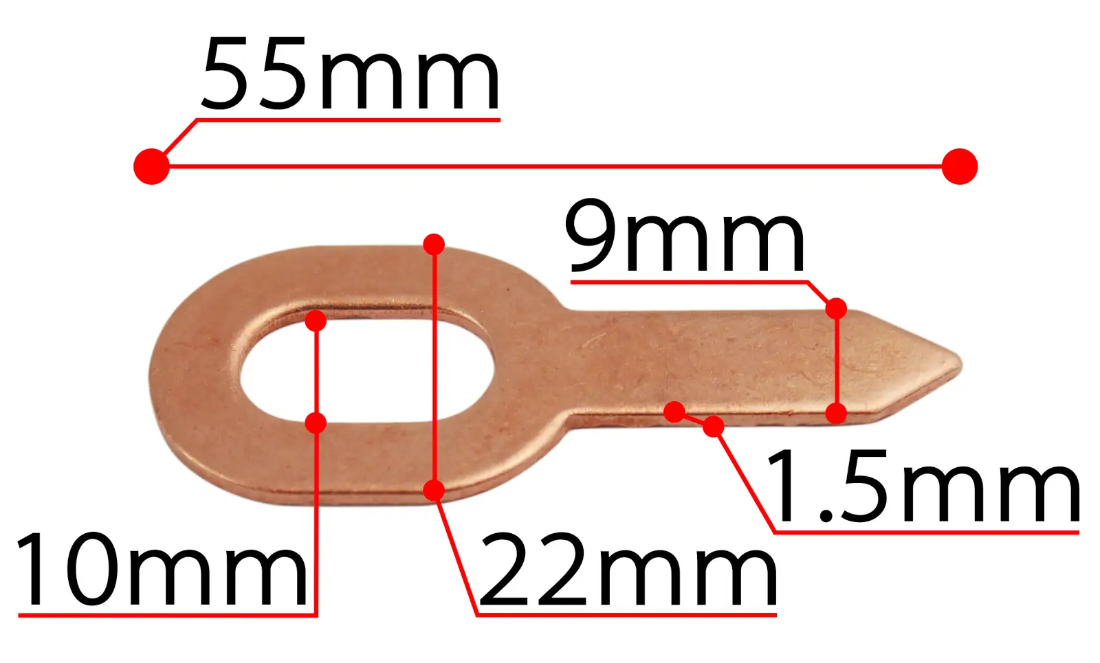 Szpon 8-hakowy 4mm, bity 1.6mm, Elektroda do podkładek OT 03